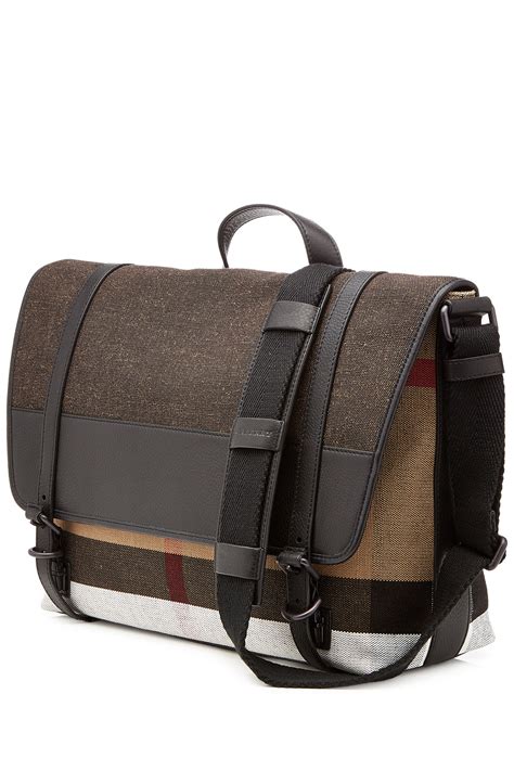 burberry mens messenger bag|burberry duffle bag men's.